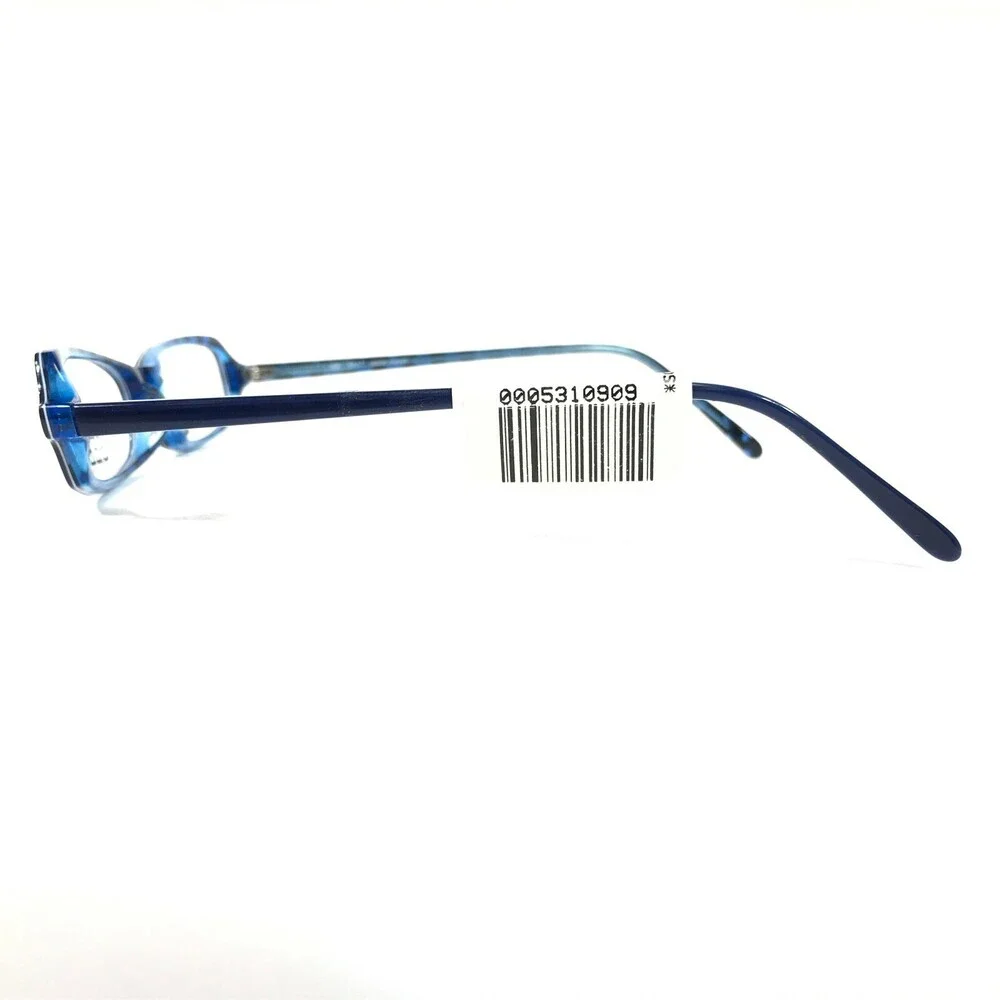 See Petite Eyeglasses Frames 5117 C.K2 Clear Blue Cat Eye Rectangular 49-15-140